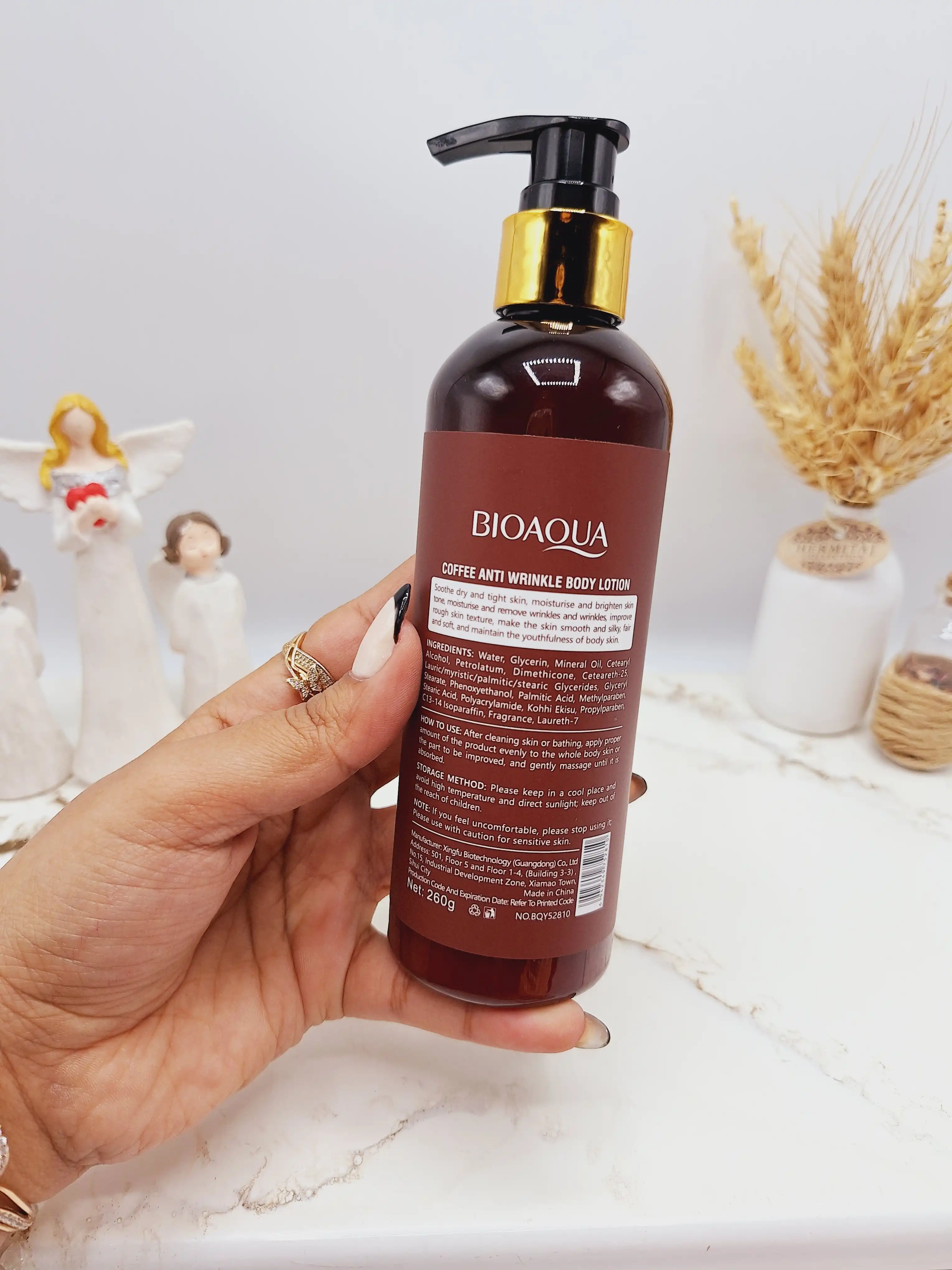 لوسیون بدن کافئین قهوه برند BIOAOUA کد 52810