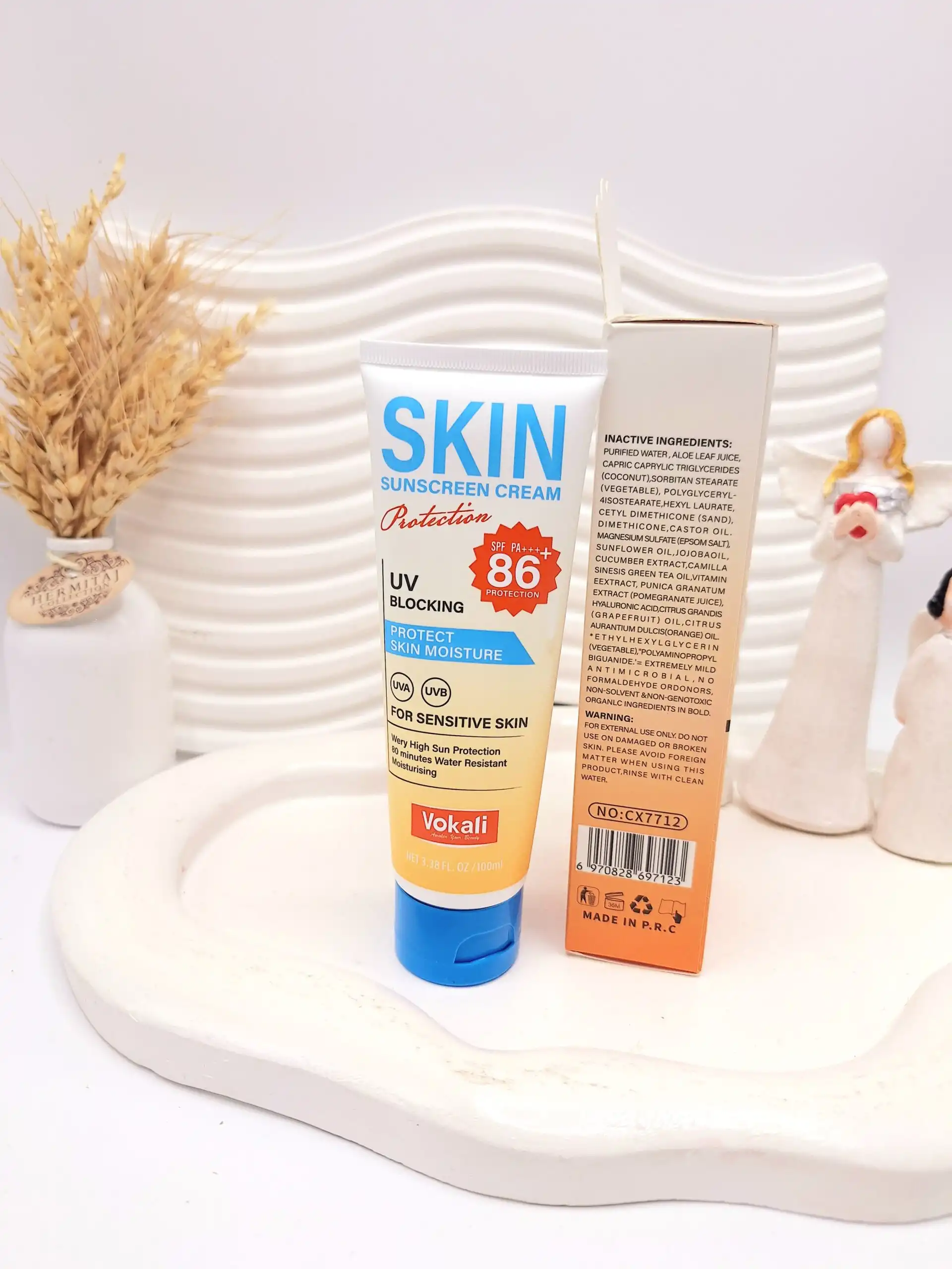 کرم ضد آفتاب صورت و بدن Spf86 Vokali کد CX7712